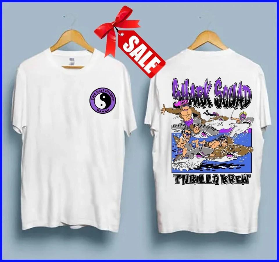 

TampC Vintage Town And Country Surf Design TShirt Shark Squad Unisex T-Shirt XXL