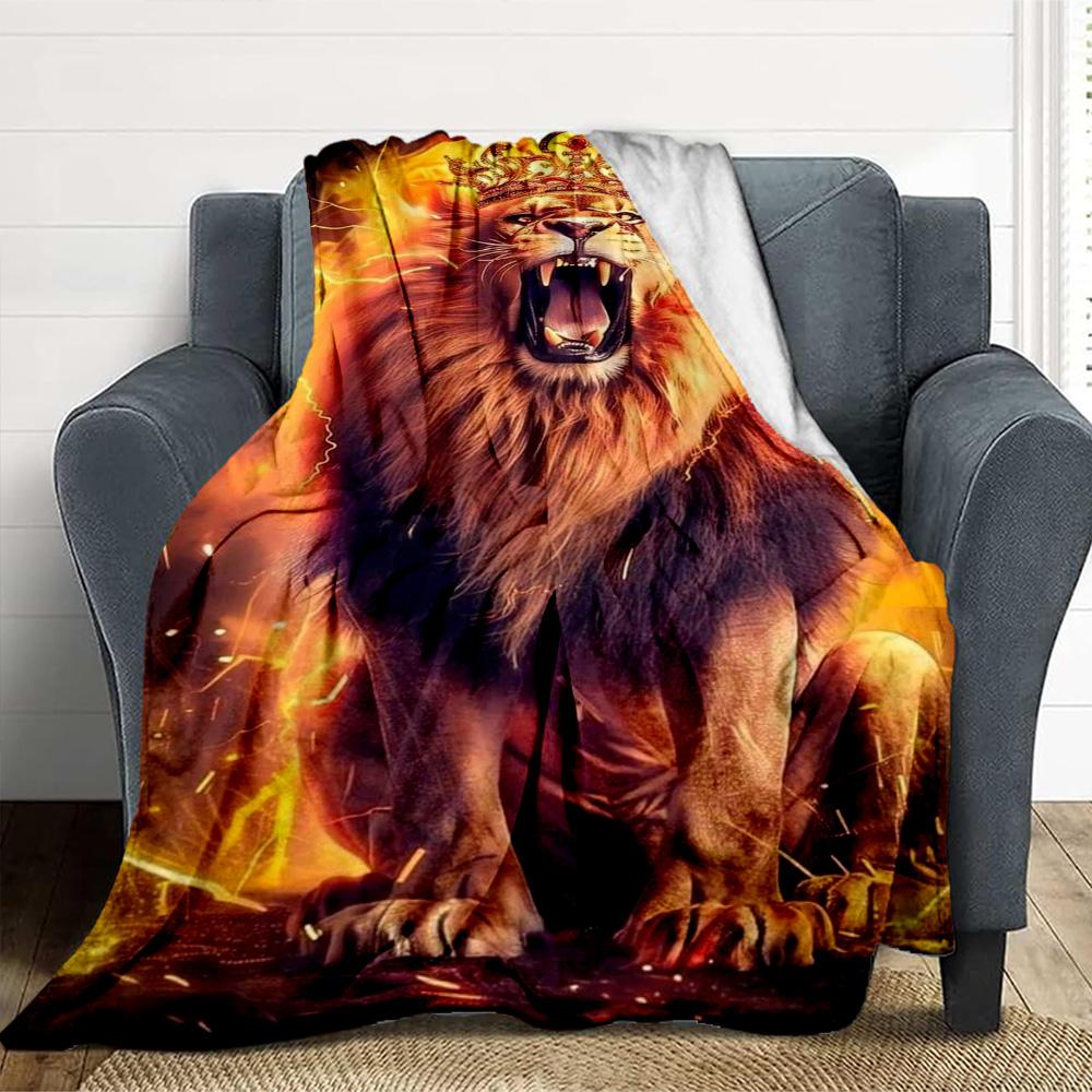 Lion Flannel Blanket Throw Blanket Soft Warm Sofa Bed Camping Car home Decor Unique Christmas Gift C9301535