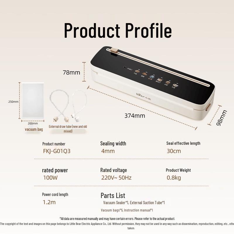 Bear Fully Automatic Wet & Dry Vacuum Sealer
