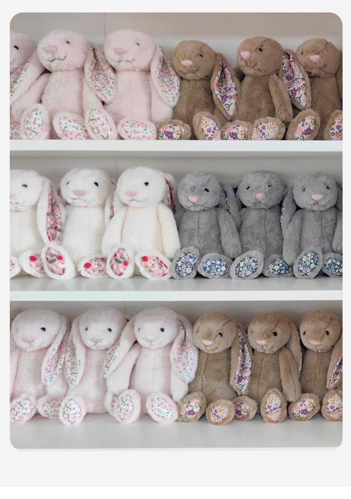 Jellycat UK Floral Bonny Bunny Plush Toy - Star Rabbit Doll, Perfect Easter Children's Gift