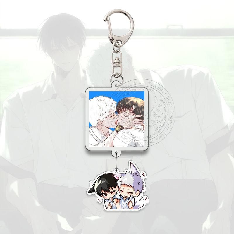 The Summer Hikaru Died Keyring Anime Cartoon Cartoon Q Version Kawaii Acrylic Pendant Keychain Bag Decorate Accessories Gift