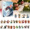 Christmas Countdown Calendar 2D Acrylic Christmas Tree Dinosaur Pendant Tree Ornament Decoration Party Favors for Holiday Car