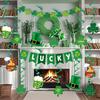 Irish Party Banner Decorations Set Shamrock Letter Banner Hanging Swirl Decor for Home Decoration Irish Party Supplies