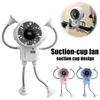Portable Handheld Fan Dual Modules 199 Level Adjustable Wind Speed Mist Fan With Suction Cup Flexible Legs