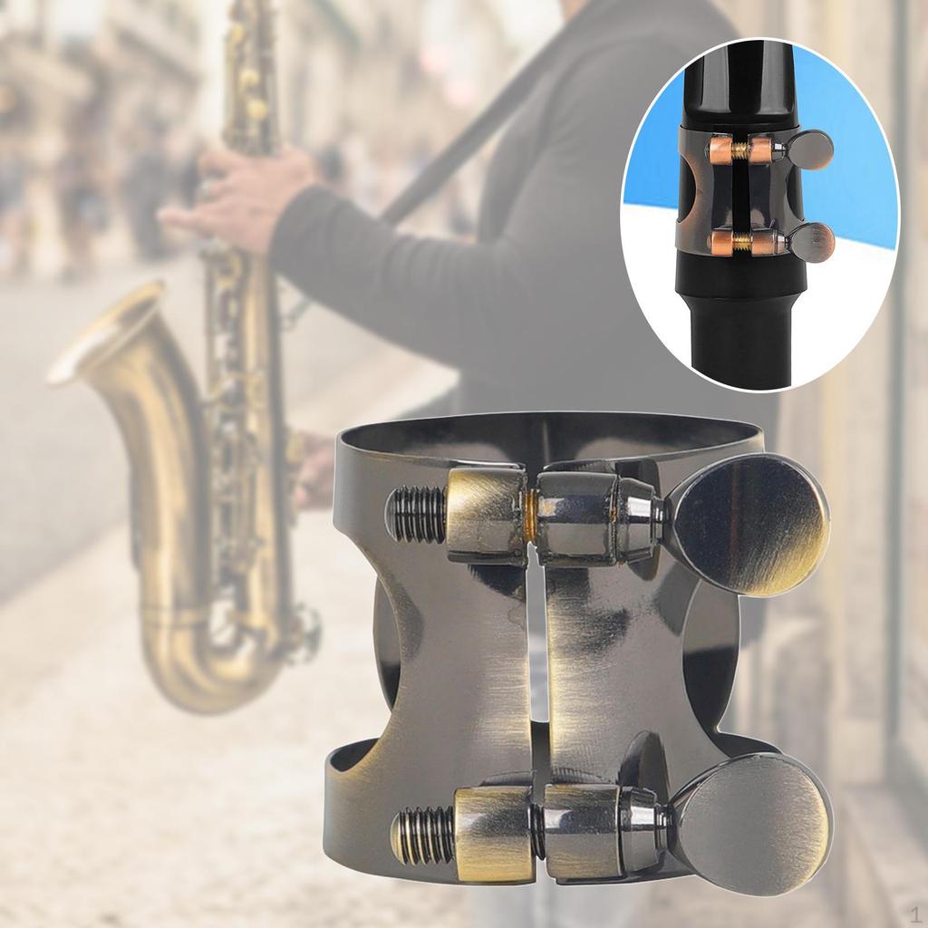 Brass Sax Ligature Saxophone Mouthpiece Fastener, Strong and Durable, Accessory