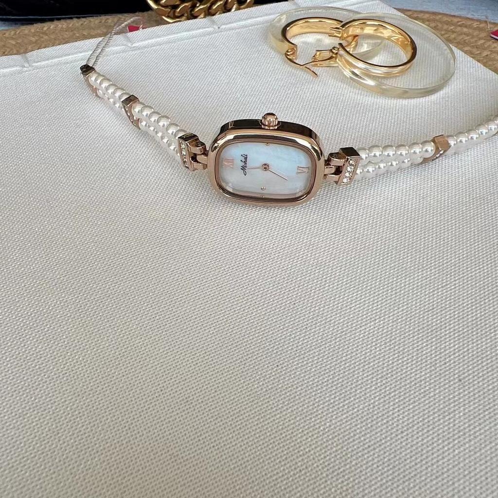 Pearl Women'S Watch Oval Disc Simple Fashion Watch Xiaohongshu