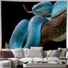 Arazzo da Parete Animale Serpente Blu Fauna Selvatica Lavabile in Lavatrice Decorazione per Tutte le Stagioni Stampa Artistica Design Naturale HomenontoxicMateriali Durevoli