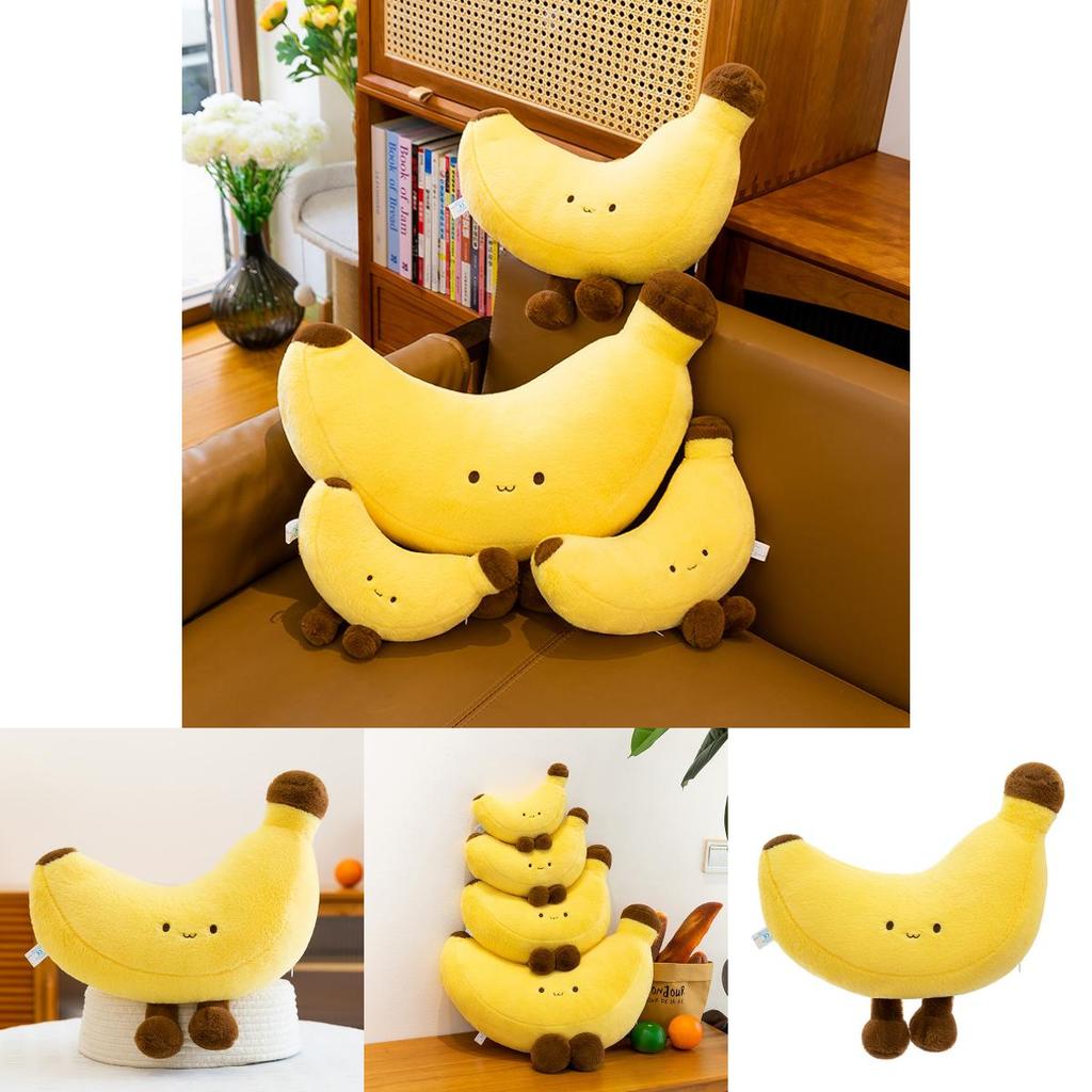Plush Banana Pillow For Kids Soft Cartoon Fruit Gift For Girls