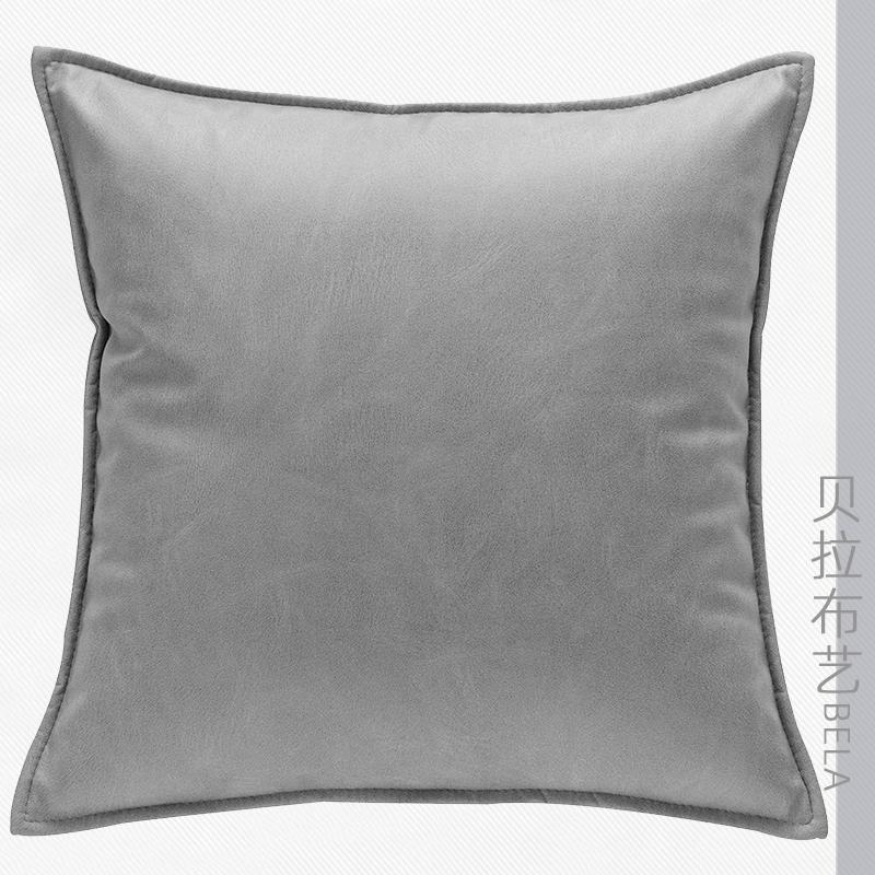 1PC Technology Cloth Pillowcase Modern Solid Color Imitation Leather Waterproof Cushion Cover Nordic Sofa Living Room Decor