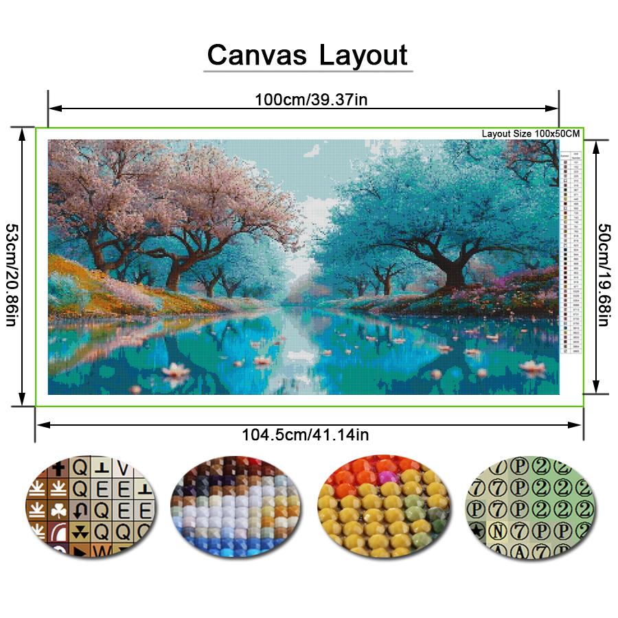 Colorful Tree Landscape House Large Size Diamond Painting New Collection Scenery Diy Full Drill Rhinestone Embroidery Mosaic Cross Stitch Kits