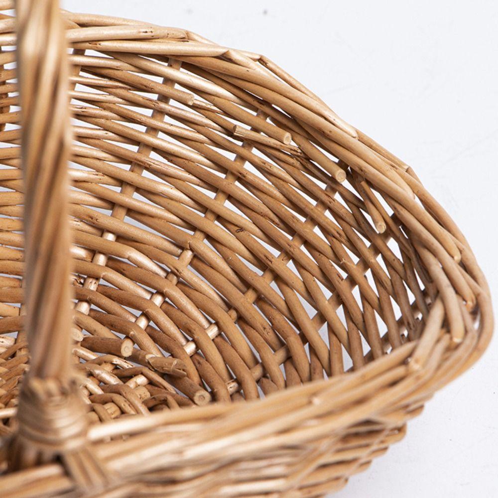 Willow Rattan Picnic Supply Hamper Wear-resistant Flower Basket Vegetable Storage Basket Picnic