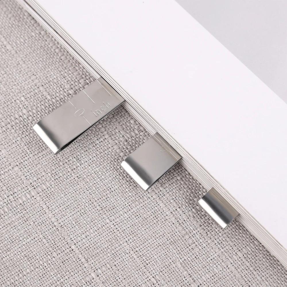 2pcs Sewing Fixed Ruler Stainless Steel Measurement Sewing Ruler Fabric Clip Metal Sewing Curly Edge Clip Sewing Clip