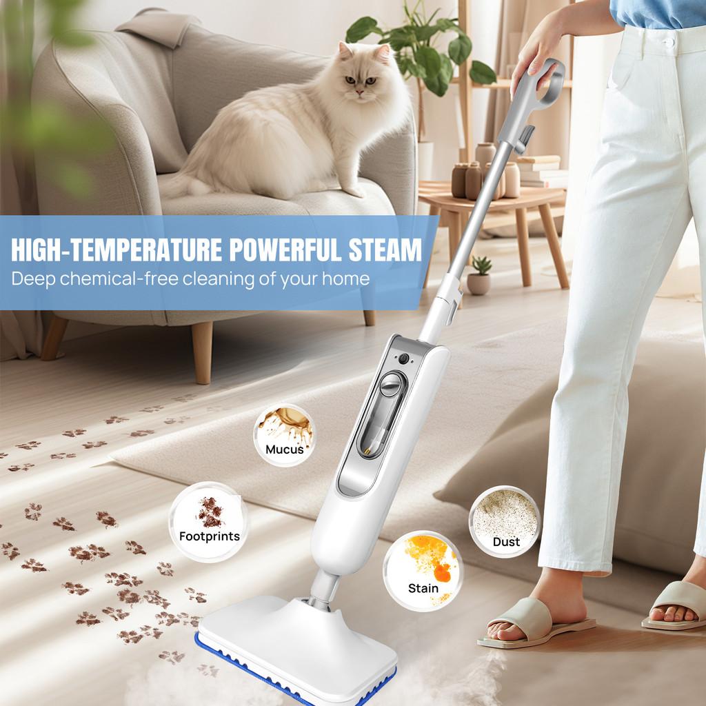 1500W Powerful Steam Cleaner 400ML Water Tank Carpet Electric Steam Mop Laminate Hardwood Detachable Floor Cleaning Device