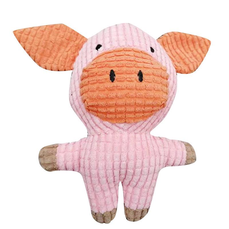 Bite-Resistant Teething Plush Dog Toy with Sound, Self-Play & Boredom Relief