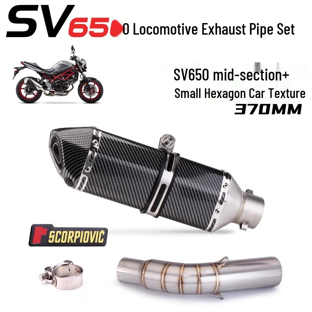 SV650 Stainless Steel Exhaust and Muffler Kit for Motorcycles - Easy Installation