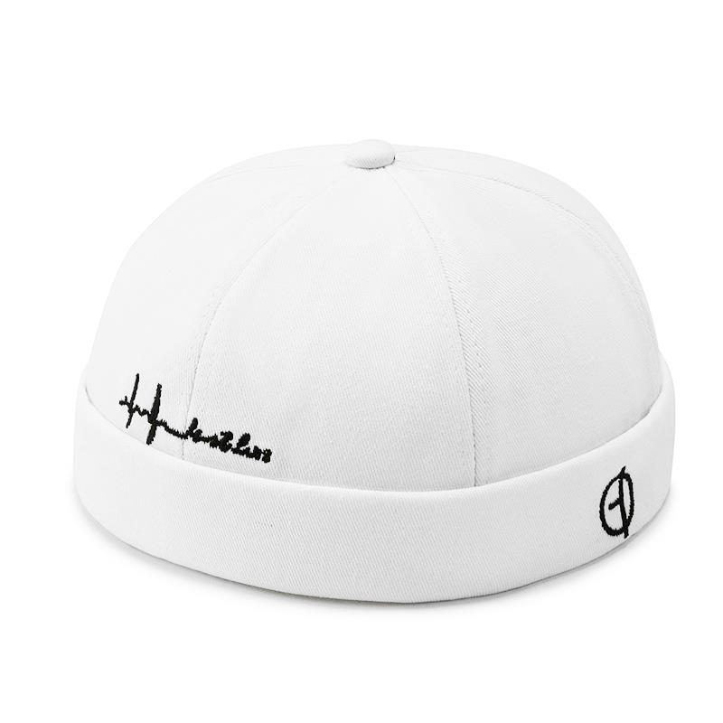 Retro Cotton Brimless Hip Hop Hats Fashion Men Docker Cap Skullcap Multipurpos Portable Solid Color Adjustable Soft Top Hats