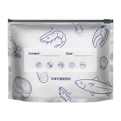 10Pcs/Bag Aluminum Foil Food Bag Leakproof Freezer Safe Freezer Stand Up Bag Reusable Fresh-keeping Kitchen Organizer Bags