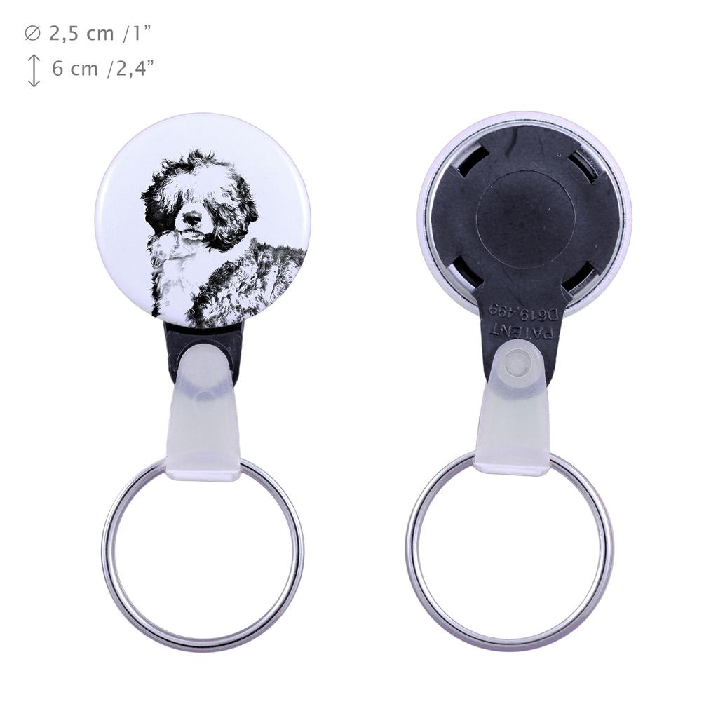 Portuguese Water Dog, Portie, PWD, Water Dog - Keychain with a Dog Portrait, Pendant with the Brand's Own Art-Dog Graphics