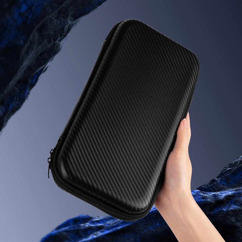 For Nintendo Switch 2 Storage Case Carbon Fiber Portable Carrying Bag with Detachable Handle