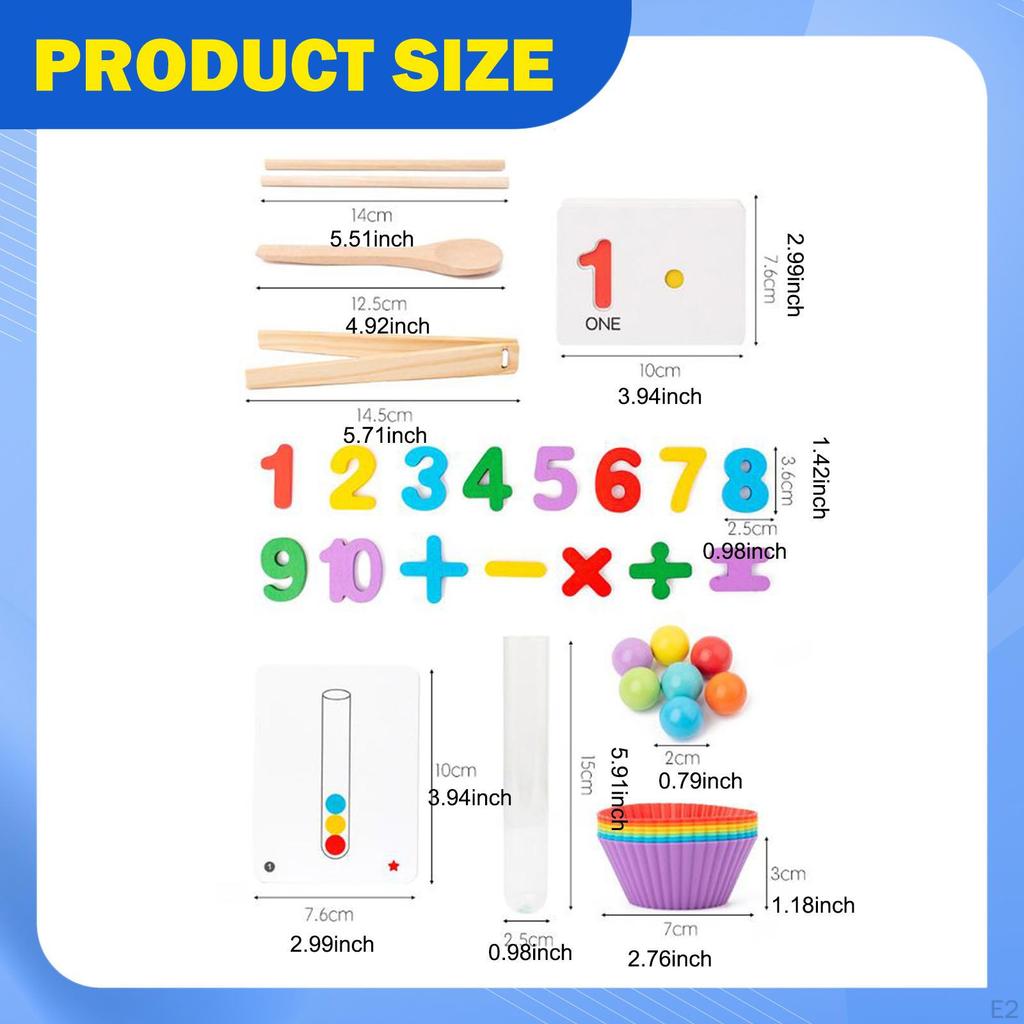 Counting and Color Sorting Toys Preschool Learning Activities,Portable,Fine Motor Skills Matching