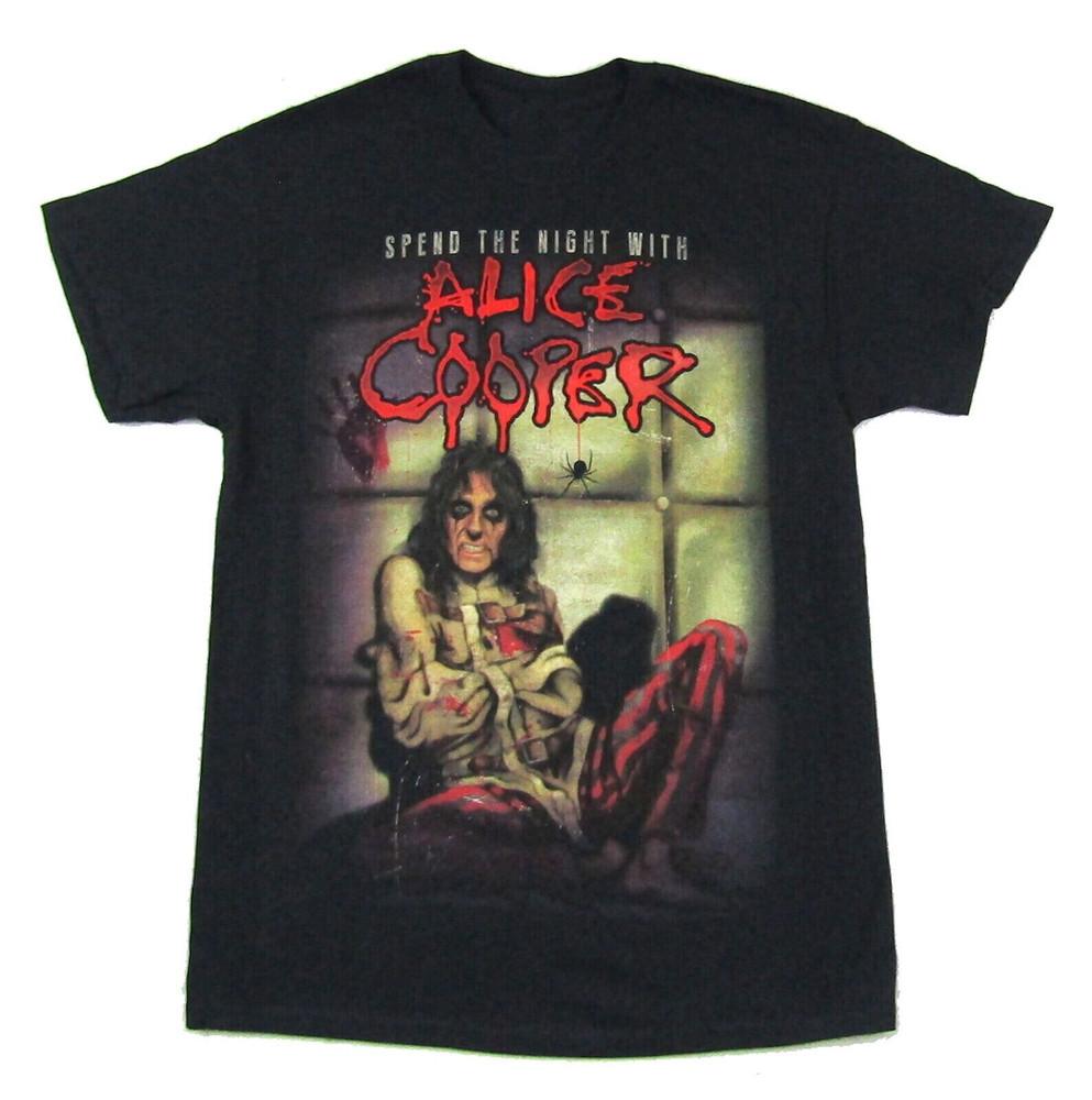 Vintage Spend The Night With Alice Cooper Shirt Black Unisex Unisex T-Shirt XXL
