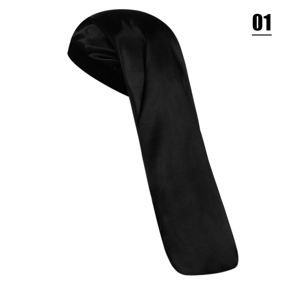 Fashion Hair Care Bonnet Long Satin Hair Band Nightcap Curly Cap Sleep Hats Chemo Cap