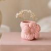 3D Printed Silk Flower Pen Holder, Cute Puff Flower Desk Organizer, Makeup Brush Storage, Vase Decorative Gift for Students Girls