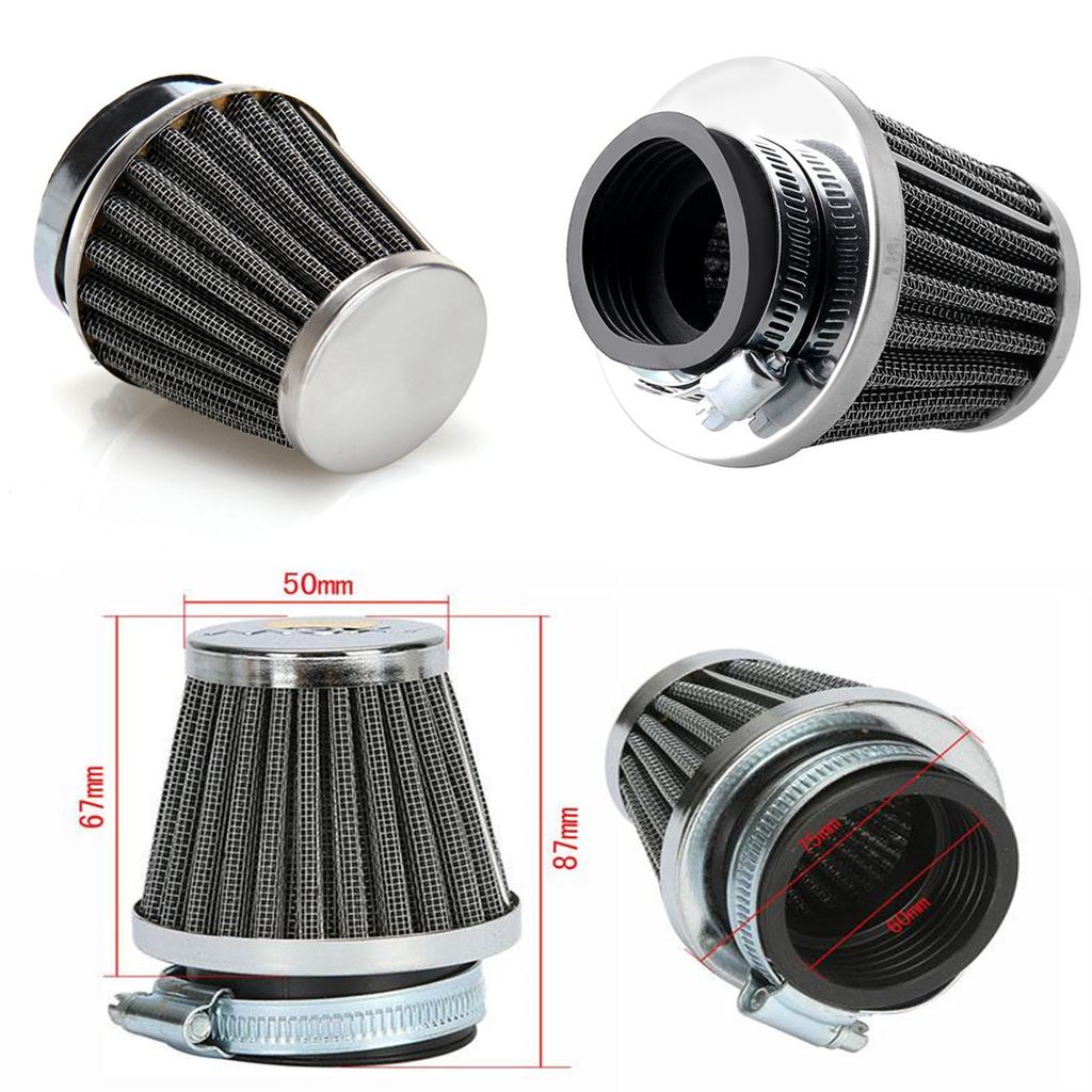 4PCS 60MM Tapered Air Intake Filter For Honda Suzuki Kawasaki Yamaha ATV BIKE