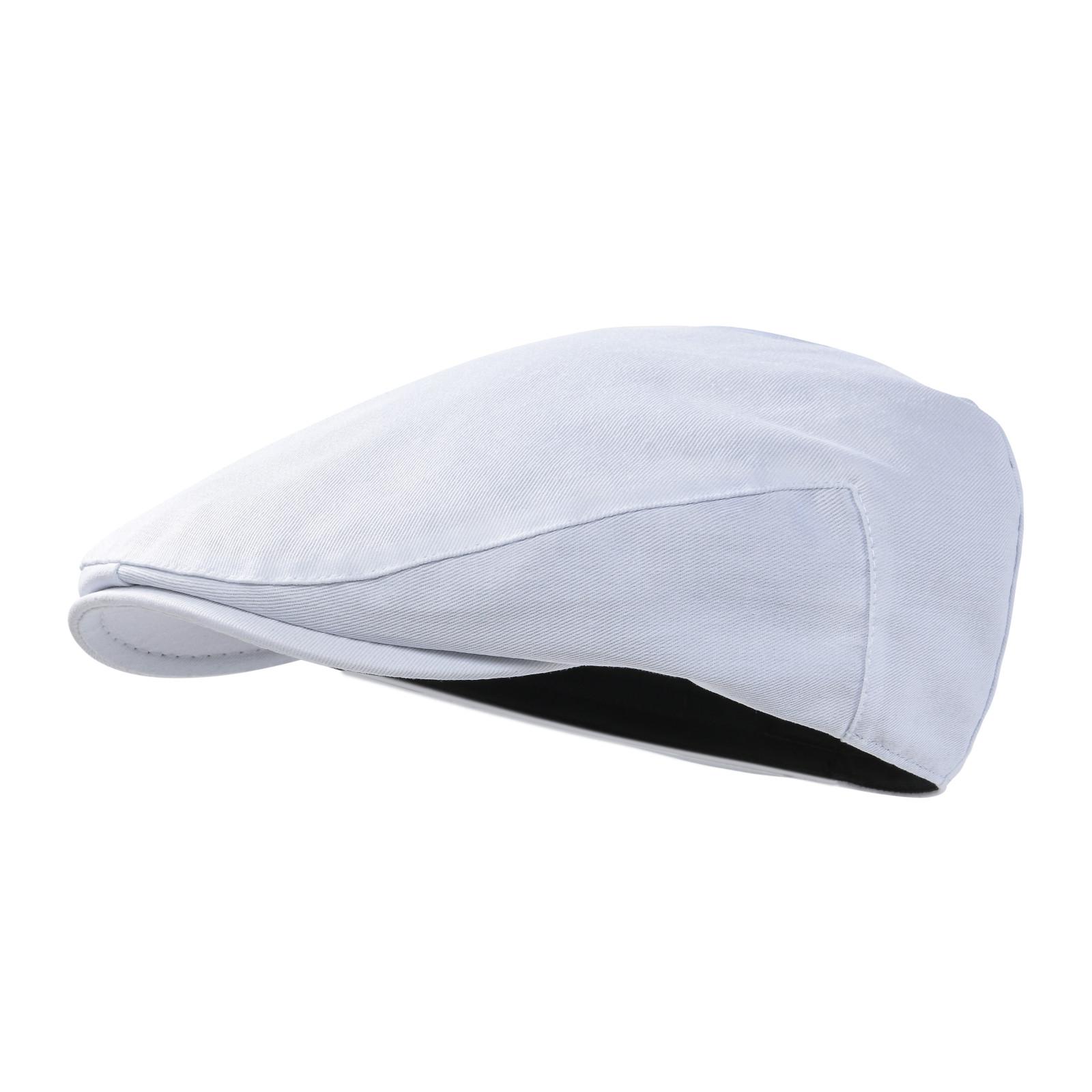 

STARANCE Men s Cotton Ivy Gatsby Newsboy Hat Summer Driving Flat Scally Cap Thin 62cm білий