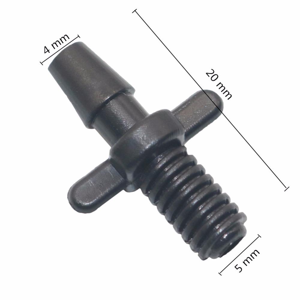 50 Pcs 3/5 Mm Hose Barbed Connector Double Ways 5 Mm Screw Thread Micro Irrigation Drip Articles Hose Accessories