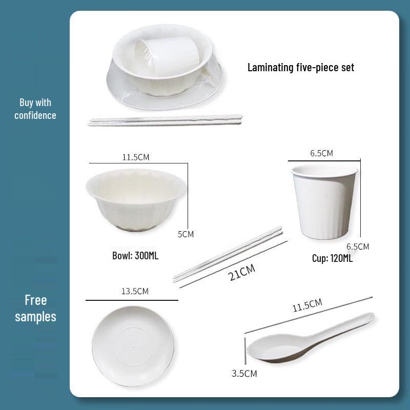 Ailan Huijia Disposable Rice Husk Dinnerware Set