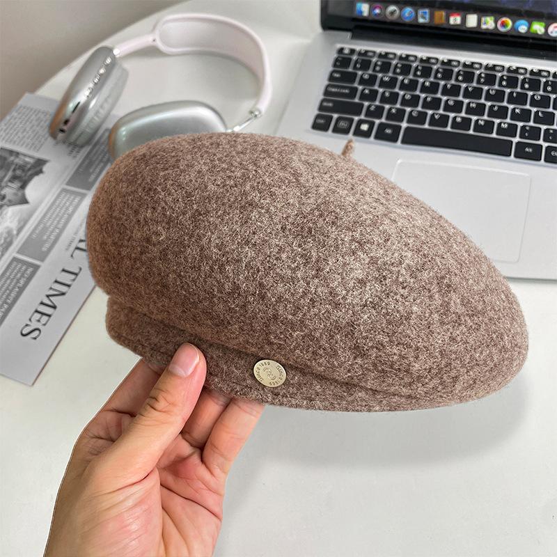 

Шерстяной берет женский британский ретро универсальный восьмиклинный тыквенный берет в японском стиле литературный и художественный берет маленького художника