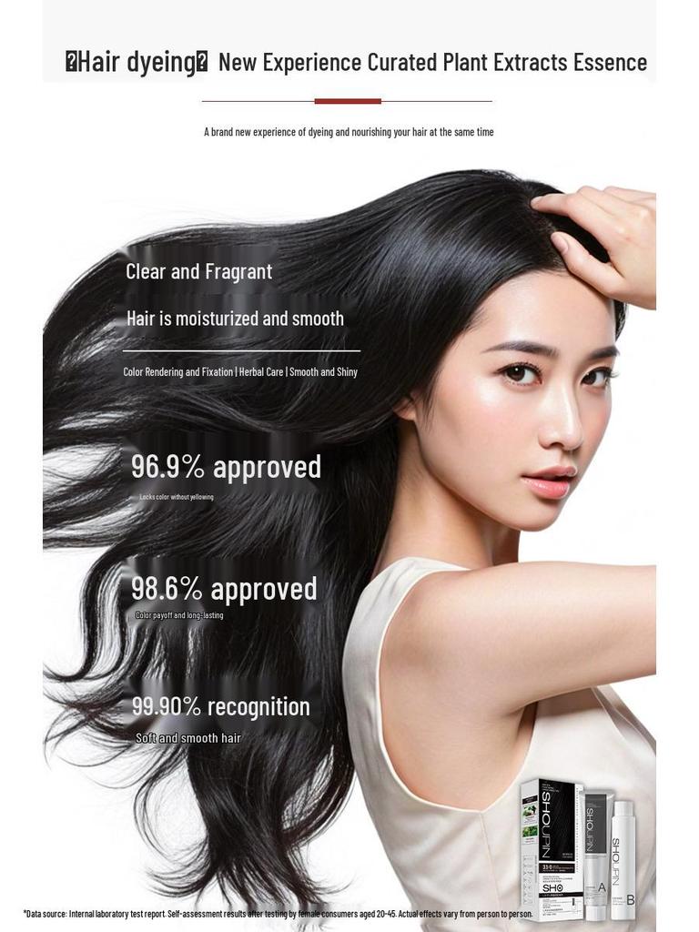 Premium Gift Box: Natural Black & Gray-Brown Linen Hair Dye Cream - Youthful, Vibrant, Plant-Based Formula