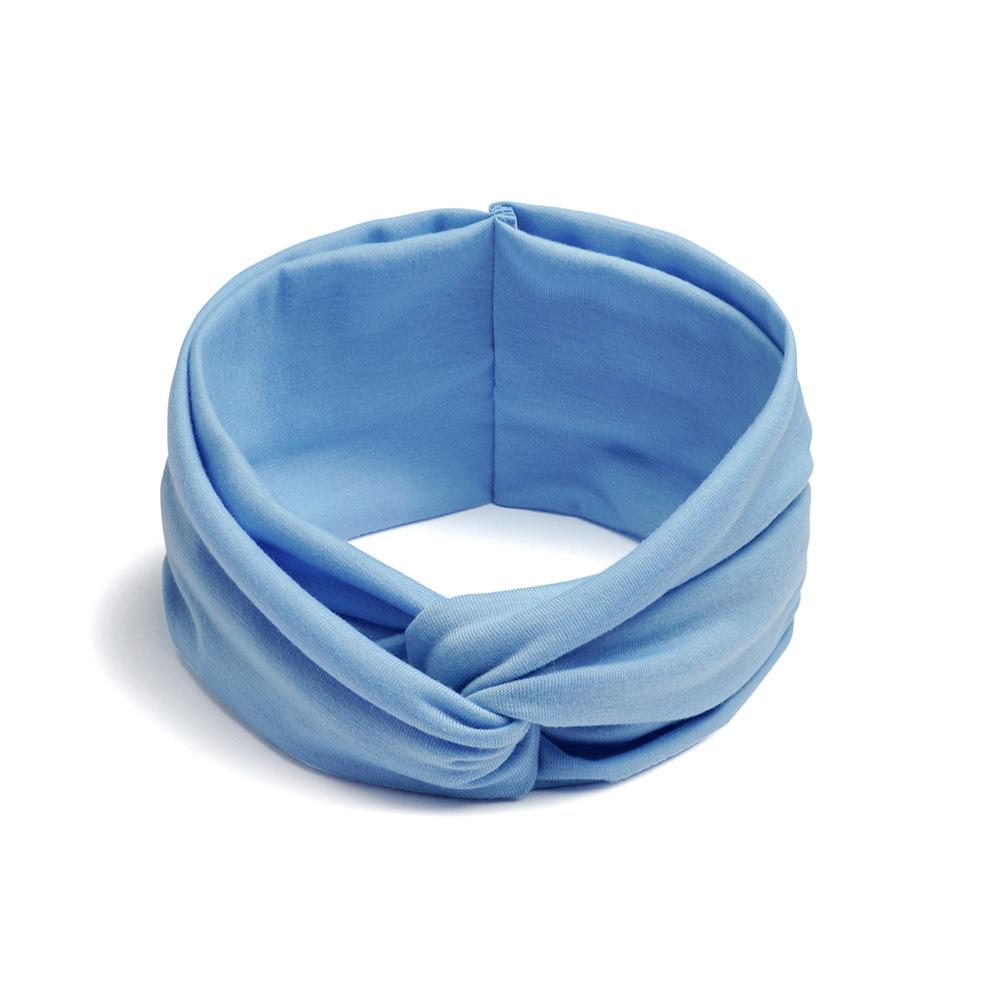 Breites gekreuztes Stirnband, einfarbiges Stretch-Sport-Yoga-Stirnband für Damen