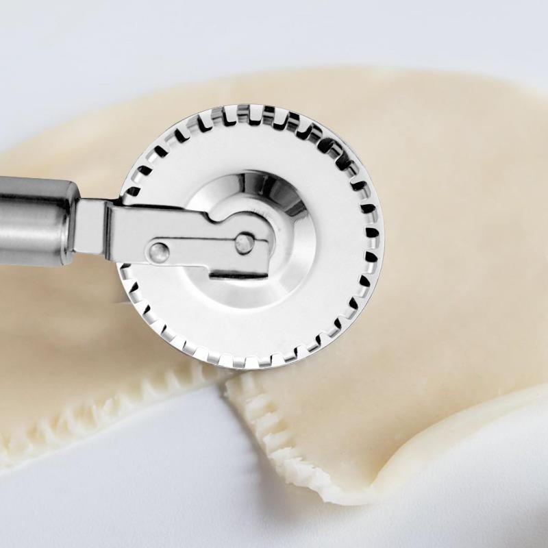 Stainless Steel Pastry Roller Edge Sealing Embossing Knife Pie Filling Dumpling Double-sided Rolling Lace Cutting Knife