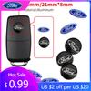 Car Sticker 14mm /21mm Car Key Sticker Auto Control Keychain Emblem Accessories For Ford Ranger Focus Kuga Mustang S-MAX Transit