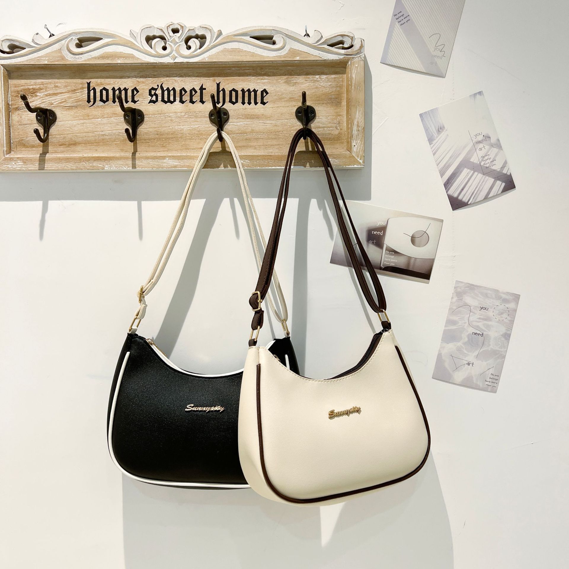 Контрастная цветная сумка подмышкой женская сумка женская сумка высокого класса женская — фото 3