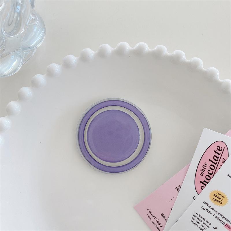 

Прозрачная магнитная подставка для телефона Macaron с подушкой безопасности и логотипом для печати including magnetic ring лаванды фиолетового