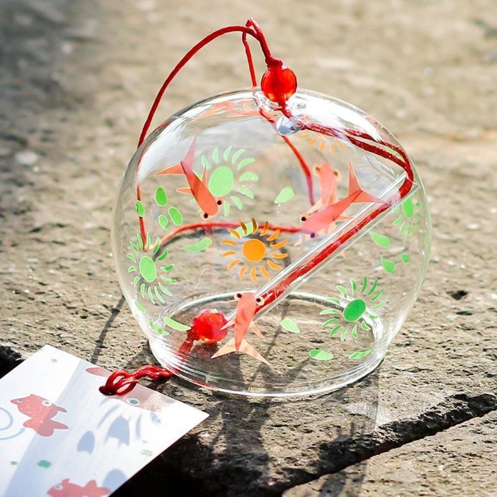 Pendant Design Glass Painted Wind Chime Handmade Door Decoration Kawaii Wind Bell Home Decor Style-5