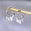 Fashion Snake-shaped Willow Leaf Chain Earrings - Unique and Versatile Ear Jewelry - Heart-shaped Round Beads Ear Decorations