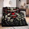 1pc Horror Pattern Blanket, Lightweight Flannel Throw Blanket for Sofa, Bed, Travel, Camping, Living Room, Office, Couch, Chair, and Bed