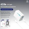 ZUZG 45W GaN Dual-Port Fast Charger with Display for Tablets, Laptops, and Phones