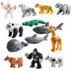 Mini Assembly Building Blocks Model Crocodile Shark Orangutan Decoration Blocks For Children Plastic Material