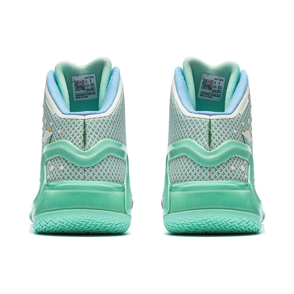LiNing Blade 4 Christmas Edition Durable Breathable Couples Basketball Shoes Men Basketball Shoes White Blue Green ABAT139-9