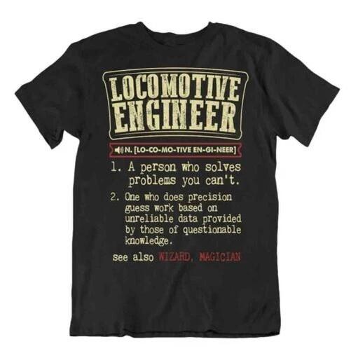 Locomotive Engineer T-Shirt Funny Devise Retro Shirt Tee M