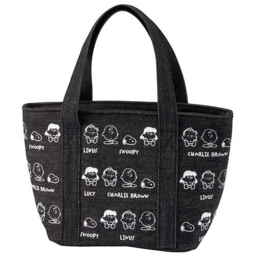 Skater Denim Cooler Bag with Cork Pocket, Tote Bag, Lunch Bag, Snoopy & Friends, KBCO3-A