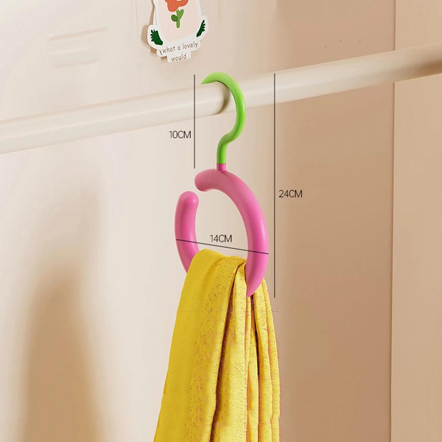 Dopamine Hook Hanger, Rotatable Scarf and Hat Bag Storage, Scarf Display Rack, Hat and Bag Hanging Rack