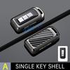 Metall Kohlefaser Auto Schlüsselanhänger Hülle Abdeckung Schlüsselring Für Mitsubishi Eclipse Cross Outlander Sport Pajero Shogun Asx Mirage Lancer
