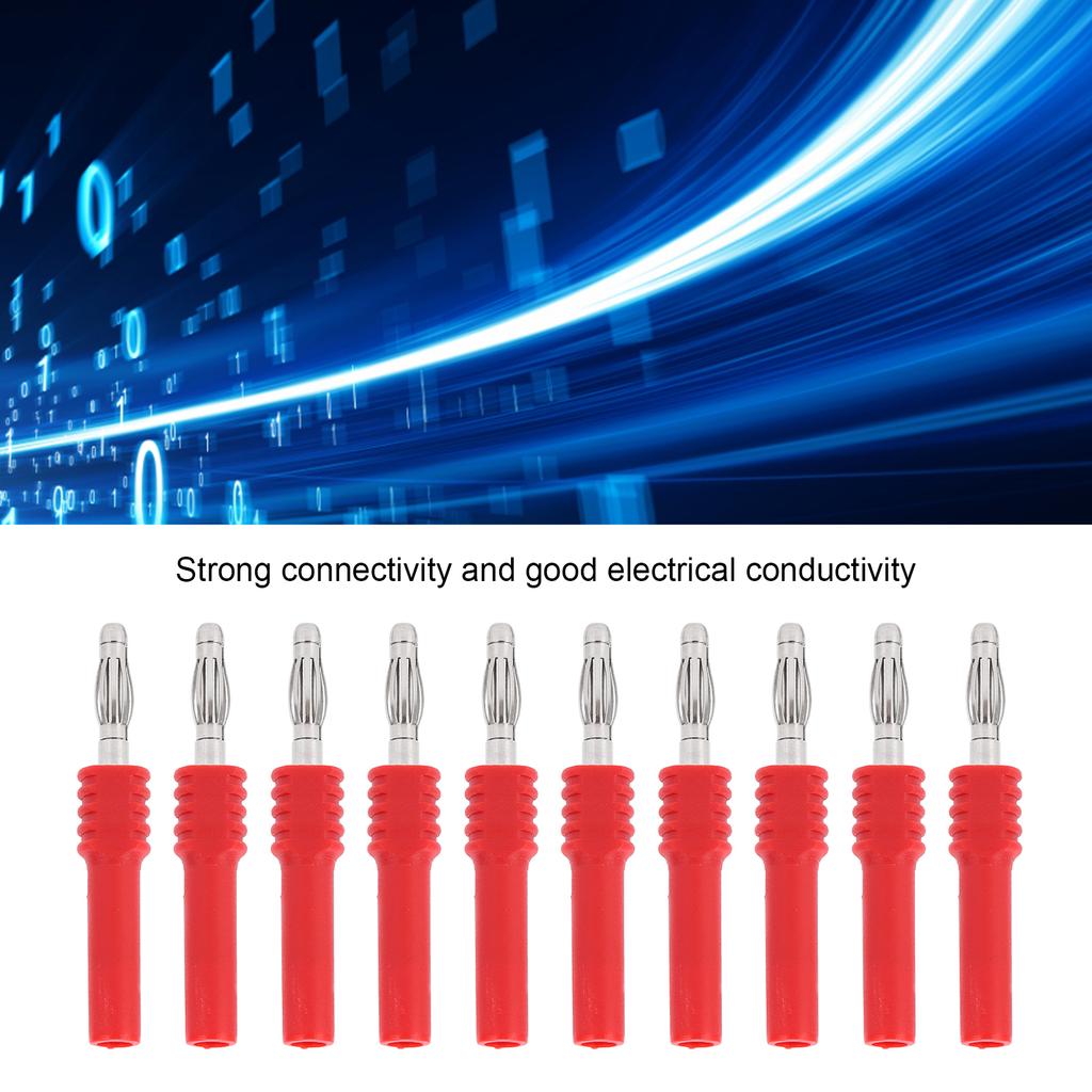 10PCS J.20025 Banana Plug Connector 4mm Male to 2mm Female Multimeter Banana Connector Adapter for Industry