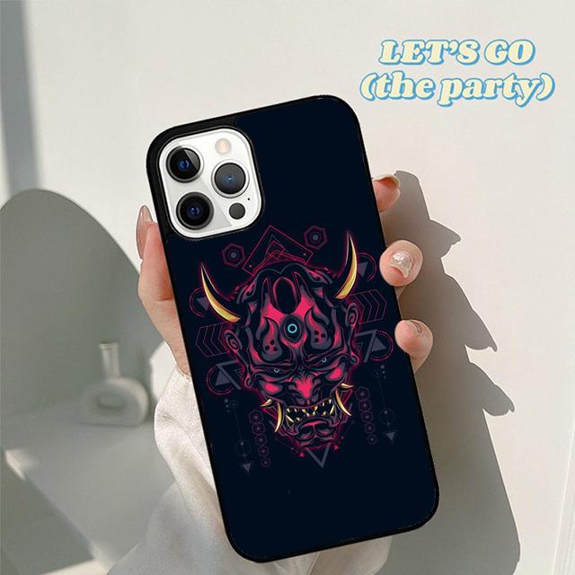 Autumu Japanese samurai oni mask Phone Case Cover for iPhone 16 15 12 mini 11 13 14 Pro Max SE 2020 Apple 6S 7 8 Plus Coque